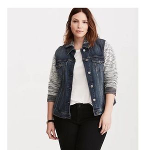 Torrid Denim French Terry Jacket